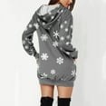 thumbnail image 4 of Robe Formelle Imprimée de Noël pour Femmes Automne 2025, Chandail à Capuche à Manches Longues, Robe Décontractée avec Poche, Chandail à Capuche, 4 of 6