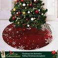 thumbnail image 6 of SKYSONIC Christmas Christmas Tree Skirt Home Decoration Large Round Christmas Tree Skirt for Holiday Party Home Christmas Day Ornaments 35.4 Inch, 6 of 6
