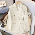 thumbnail image 3 of Black Spring New Suit Jacket For Women, Petite Size, High-End Casual Trousers Two-Piece Set, 3 of 7