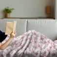 thumbnail image 3 of East Soft Flannel Fleece Blanket, Gentle Cherry Blossom Sakura Flower Spring Season Inspired Japanese Foliage Love, Cozy Plush for Indoor and Outdoor Use, 50" x 60", Pale Pink Blush, by Ambesonne, 3 of 5
