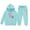 Sky Blue, variant on lnmuld Girls Outfits 2 Piece 2025 Fashion Girls Long Sleeve Hooded Sweater and Pants Outfit Set for Older Children Comfortable Playwear Solid Color Size:12-13 Years