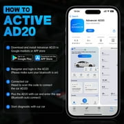 2026 Wireless OBD2 Scanner XTOOL AD20 Automotive Scan Tool Code Reader Bluetooth Engine Scanner for iPhone & Android Lifetime Free Update