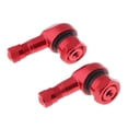 thumbnail image 4 of Vástago de Válvula de Motocicleta de Aleación de Aluminio de 2 Pares (4 Piezas) - 90 Grados en ángulo (11,3 Mm) Rojo + Plata Macarena Tapa de vástagos de válvula de neumático de rueda, 4 of 8