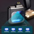 thumbnail image 5 of Electronic Lighter, USB Fast Charging, LED Power Display, Windproof, Cool Flashing Light, Alloy Body, Transparent Chip Structure, Reusable Lighter, 5 of 6