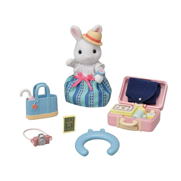 Juego de Casa de Muñecas Calico Critters Madre Conejo de Nieve con 17 Accesorios