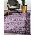thumbnail image 1 of Unique Loom La Jolla Collection Tone-on-Tone Traditional Purple Area Rug (4' 0 x 6' 0), 1 of 2