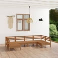 thumbnail image 6 of vidaXL 6 Piece Patio Lounge Set Gray Solid Pinewood, 6 of 25