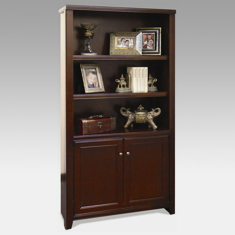 kathy ireland Home by Martin Tribeca Loft Wood Bookcase with Doors 