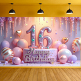 thumbnail image 5 of Decorative Design Banner Balloon Decoration Birthday Party Sweet Sixteen Display for Teenage Celebration Indoor Decoration Kids Party, 5 of 9