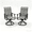 2 piece-Gray, variant on Suncrown Metal Outdoor Swivel Dining Chair - Set of 2, Grey