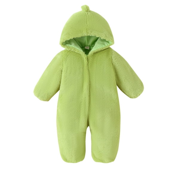 Staki Baby Winter Clothes Baby Boy Outfit Romper Long Sleeve for Fall Jumpsuit(Green,6-12 Months)