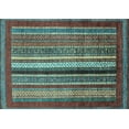 thumbnail image 1 of Ahgly Company Indoor Rectangle Abstract Light Blue Modern Area Rugs, 7' x 9', 1 of 4