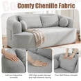 thumbnail image 4 of Jopath Gray Loveseat Sofa, Cloud Comfy Sofa, Chenille 2 Seater Cloud Couch for Living Room Bedroom No Assembly Required, 4 of 8