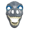 thumbnail image 2 of Máscara de dinosaurio creativa Mandíbula móvil Disfraz de Halloween Máscara de cosplay Sombrero de dinosaurio para Festival Masquerade Fancy Dress Azul Salvador Cubierta de dinosaurio, 2 of 8