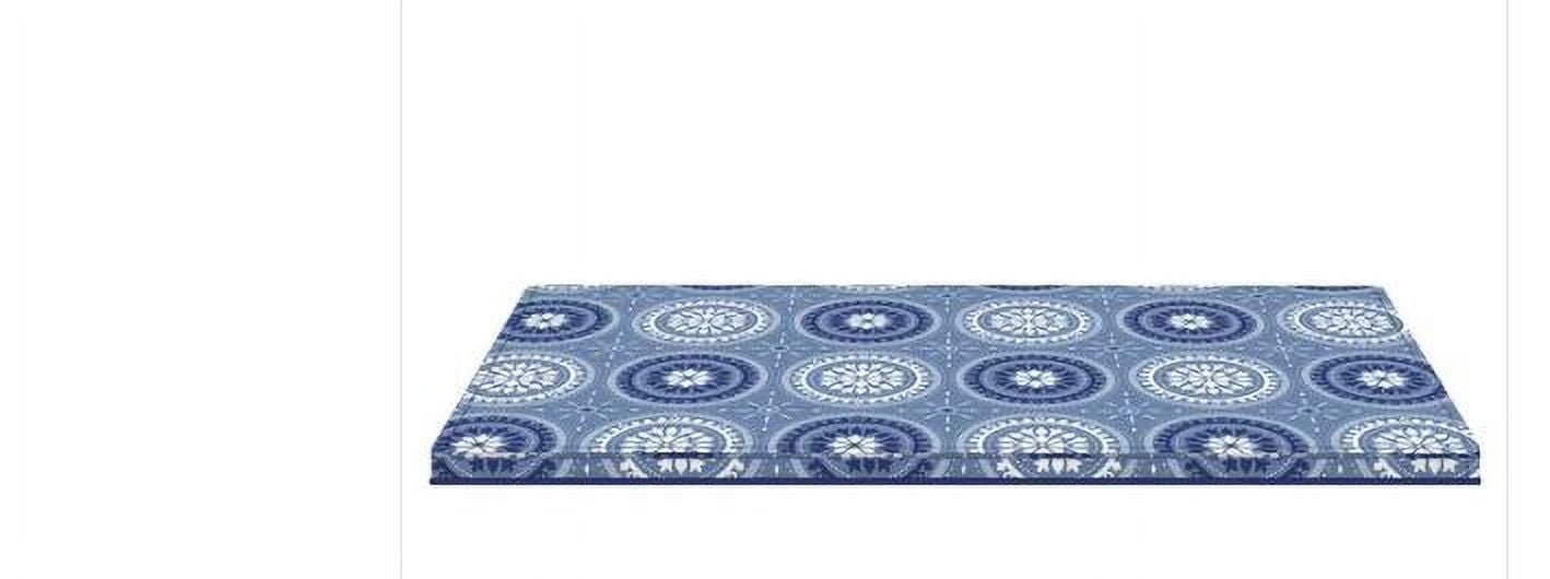 Novaform 2-Inch Memory Foam Roll Out Lounger, Blue Mosaic 39" x 75"