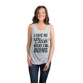 thumbnail image 2 of Thread Tank No Clue Women's Sleeveless Muscle Tank Top Sport Grey Small, 2 of 4