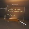thumbnail image 2 of Moyic Tablero de notas transparente luminoso, herramienta multiusos con base de pantalla LED, tablero de borrado en seco acrílico, base de Type2 NO2, 2 of 6