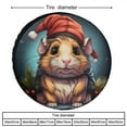 thumbnail image 2 of Cartoon Pet Guinea Pig Wear Red Santa Hat Heavy Duty Spare Tire Cover Adorable Animal Watercolor Guinea Pig Pet Waterproof Sun Protection for Fit for SUV Truck Travel Trailer 15inch, 2 of 8