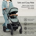 thumbnail image 3 of BebeRoad RX 3-in-1 Foldable Baby Stroller, Reversible Seat 5 Point Harness Infant Stroller with Sunshade Rain Cover Mosquito Net & Large Storage Basket, Green, 3 of 7