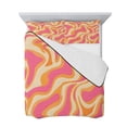 thumbnail image 7 of Pink Orange Full Size Down Alternative Comforter, Lightweight Comforter Quilt Bedding Set with Pillow Shams Art Abstract Modern Geometric All Seasons Bed Comforter Duvet Insert 78"x90", 7 of 7