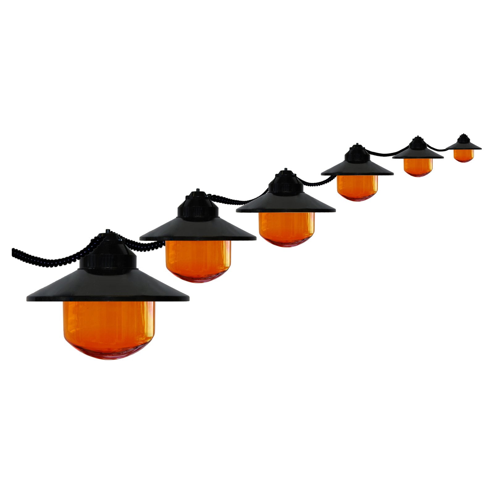 Polymer Products LLC Shaded Six Globe String Light Set with HD Orange