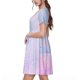 thumbnail image 2 of Easygdp Rainbow Unicorn Party para Vestido Transpirable de Mujer, Vestido Suelto de Manga Corta con Pliegues y Bolsillos para el Verano, 2 of 6
