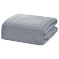 thumbnail image 5 of Wilmer 3-Piece Waffle Weave Comforter Set - Soft and Cozy All Season Bedding Set, King, Gray, 5 of 6