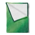 thumbnail image 2 of Aurora Borealis Soft Flannel Fleece Throw Blanket, Poles Sky Display over Icy Snowy Pine Trees Wanderlust Iceland Panorama, Cozy Plush for Indoor and Outdoor Use, 50" x 60", Fern Green, by Ambesonne, 2 of 5