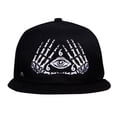 thumbnail image 1 of Gorra Plana Negra Unitalla Skeleton Illuminati LMDD, 1 of 4