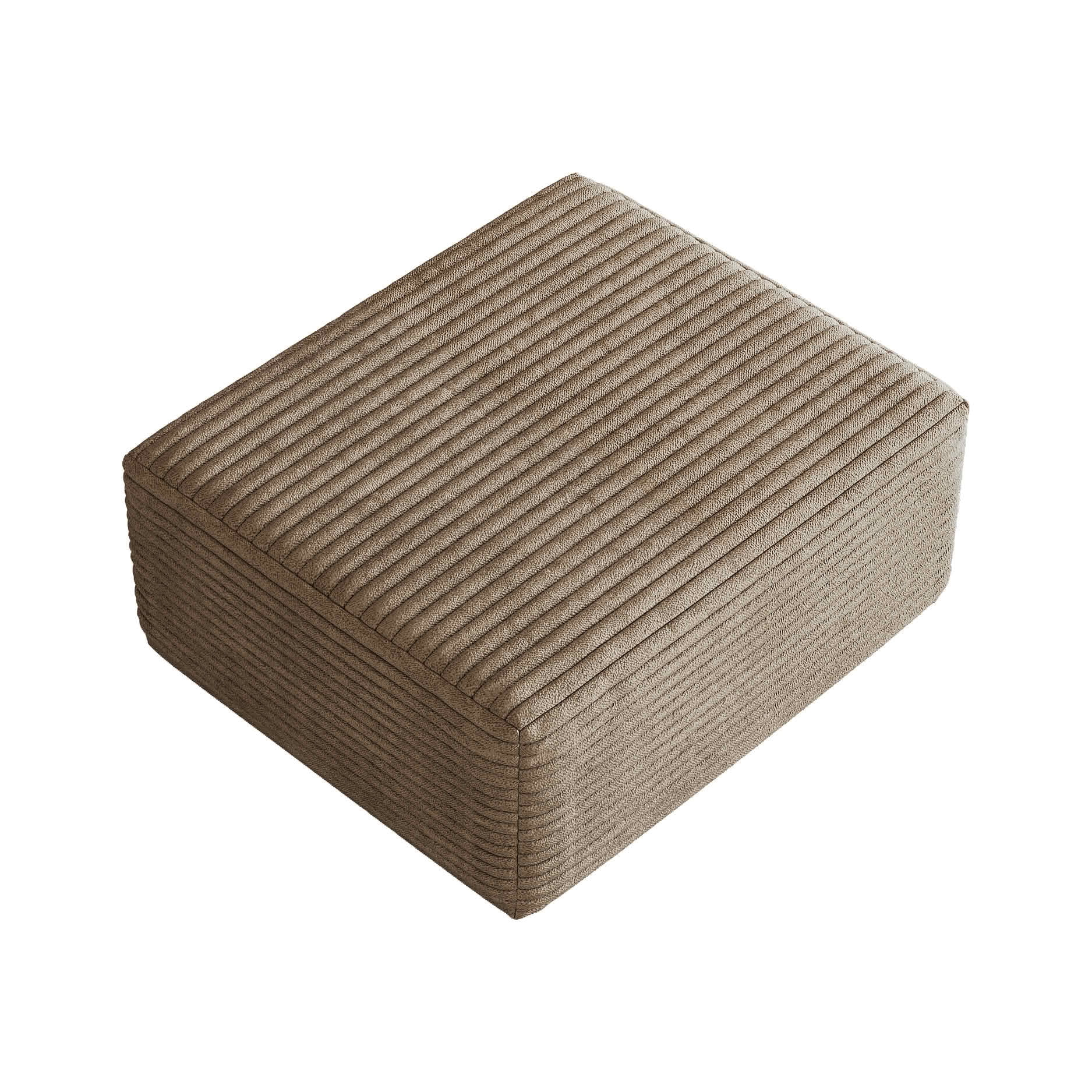 MAYEERTY Cloud Sofa Ottoman, Plush Fabric Upholstered Footrest, No Assembly Required for Living Room Leisure Area