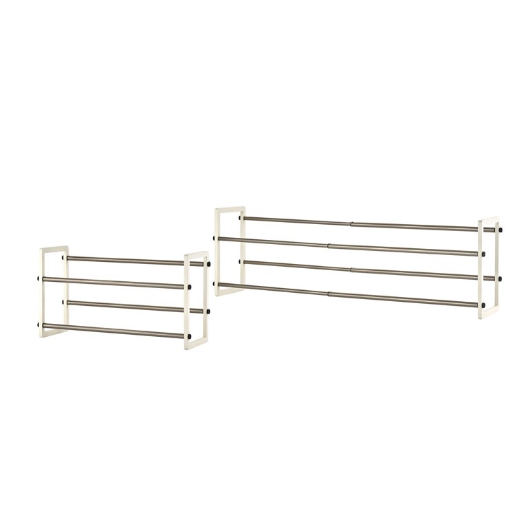 TRINITY BASICS White Expandable Shoe Rack, 2 Pack