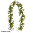 thumbnail image 2 of 72.8in Easter Egg Vines Rattan Door Decor, Easter Decor, Spring Branch Leaf Floral Garland with Colorful Eggs, Indoor Outdoor Hanging Ornament for Home Patio Porch Party, B, 2 of 6