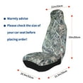 General Front/rear Car Seat Covers Breathable Marbling Design Prints