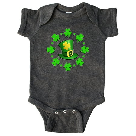 

Inktastic St. Patricks Day shamrocks and hat Gift Baby Boy or Baby Girl Bodysuit