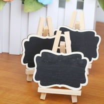 WHAMVOX Mini Blackboard Wooden Chalkboards for Decoration Easy to Write and Wipe Away Ideal for Home Office 6 Pieces