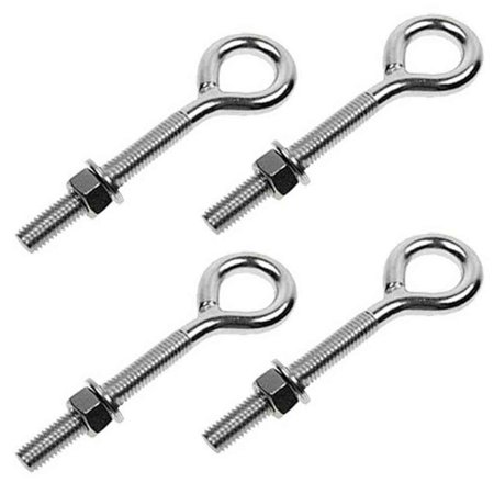 

1/4 x 3-3/16 Stainless Steel Type 316 Welded Eye Bolt – 4 Pack