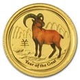 thumbnail image 1 of 2015 Australia 1/20 oz Gold Lunar Goat BU (Colorized), 1 of 2