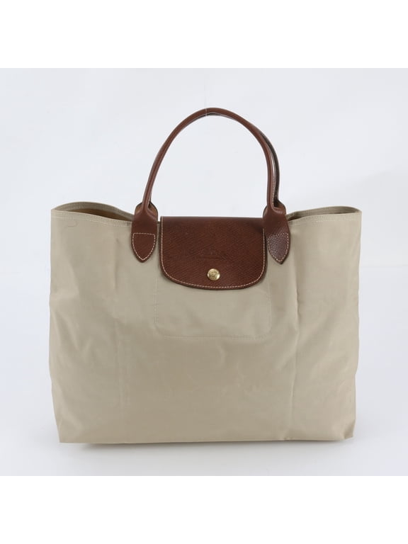 Pre-Owned Longchamp Le Pliage Leather Nylon Tote Bag Shoulder Handbag for Women