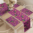 thumbnail image 2 of Ambesonne Fruit Table Runner & Placemats, Tasty Traits of Summer Food, Placemat 4 pcs + Runner 14"x90", Purple Multicolor, 2 of 2