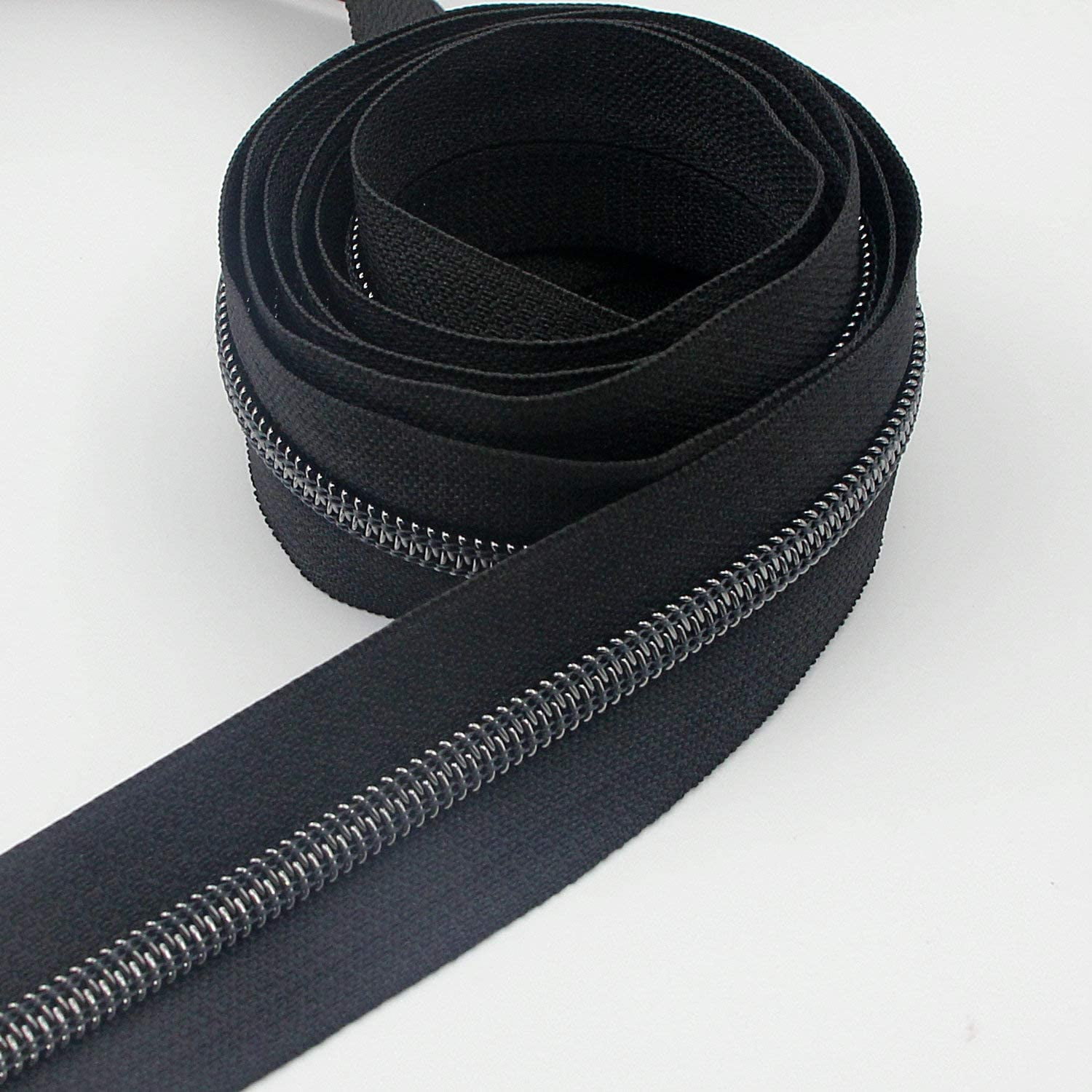 YIXI-SBest Metallic Nylon Coil Zippers #5 10 Yards Sewing Zippers Bulk DIY  Zipper by The Yard Bulk with 20PCS Zipper Slider for DIY Sewing (Silver