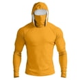 thumbnail image 2 of Inglocry UPF 50+ Sun Protection Hoodie Men with Mask Quick Dry Long Sleeve Fishing Hiking Shirts UV Rash Guard Lightweight Orange L, 2 of 9