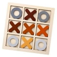 thumbnail image 3 of Juego de tres en raya de madera, rompecabezas, clásico juego de mesa de café para adultos al aire libre, 3 of 9
