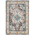 thumbnail image 3 of SAFAVIEH Area Rug 5'1"x7'7" - Monaco Collection - Traditional Design, Grey & Light Blue, Ideal for Living Room, Bedroom, Dining Space, 3 of 11