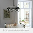 thumbnail image 5 of Hunter - Starklake 9-light Natural Black Iron, Large Chandelier, Dimmable, Wagon Wheel Shaped, for Bedrooms, Dining, Living Rooms - 19663, 5 of 7