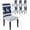 Blue, variant on Chair Covers for Dining Room Set of 6,Xmas Reindeer Winter Snow Stretch Seat Protector Removable Washable Chairs Slipcovers for Kitchen Banquet Wedding Hotel,Snowflake Retro Geometric on Red
