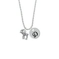 thumbnail image 2 of Delight Jewelry Silvertone Moose Silvertone Script Initial Disc - D - Charm Necklace, 20"+3", 2 of 4
