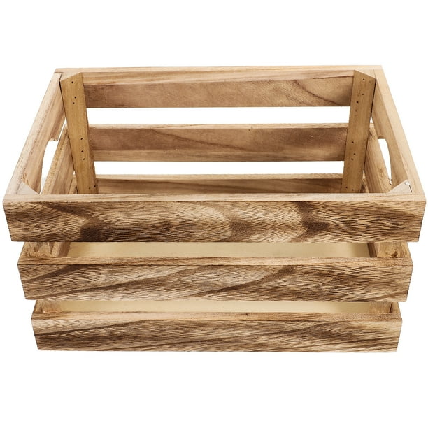 WORGEOUS Cesta de almacenamiento de madera Organizador de madera Caja de almacenamiento vintage Canasta