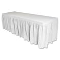 thumbnail image 1 of Plinthe de Table en Polyester Plissé, 29 Po x 14 Pi, Blanc, 1 of 1