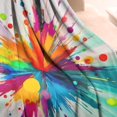 thumbnail image 3 of Colorful Radial Paint Burst Blanket,Comfortable Soft Flannel Throw Blanket,All Season,Warm Lightweight Blankets for Sofa Bed Couch Living Room Chair,50"x60", 3 of 4