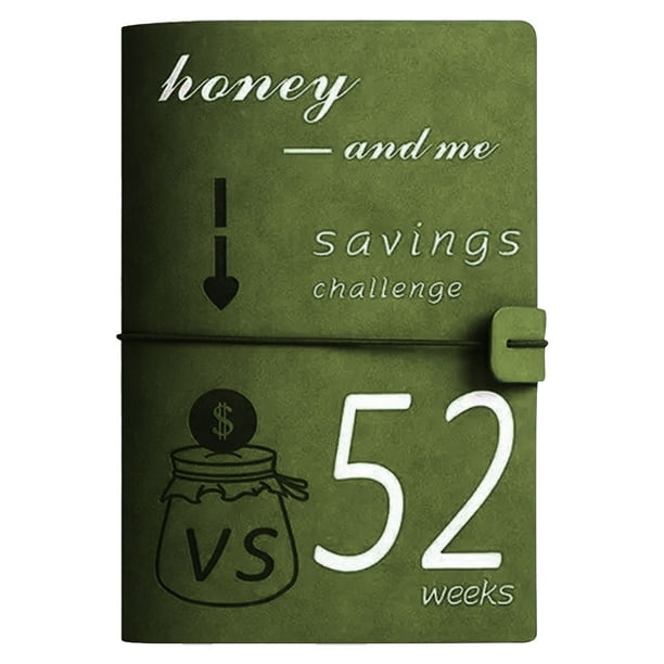 Fiudx Planificador de Ahorros de 52 Semanas, Elegante Carpeta de Cuero, Sistema Visual de Ahorro, Sobre para Efectivo y Organizador de Presupuesto, Ideal para Finanzas Personales, 23 X 15 Cm.